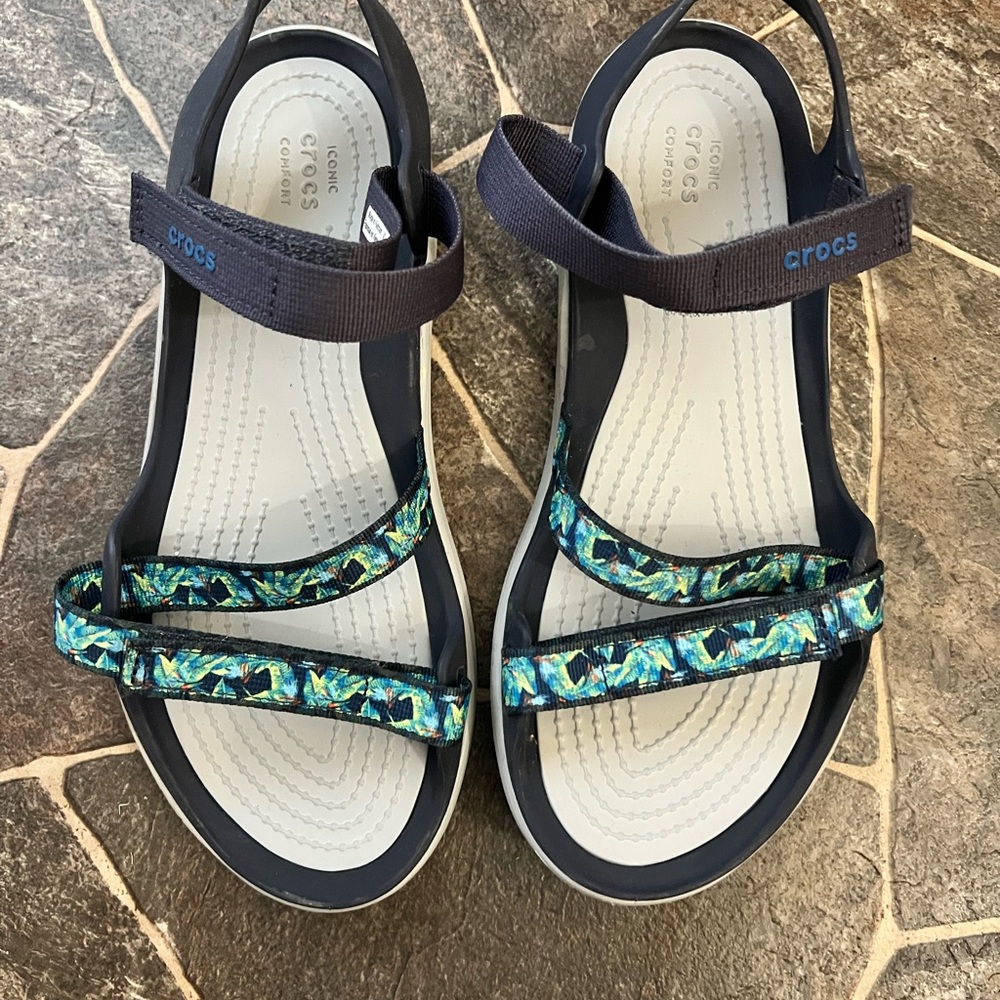 Crocs Sandals - Blue and Green